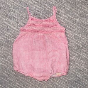 Rikshaw Baby Girl Pink Striped Romper 3-6M Spring Summer Outfit